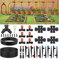 160FT Quick-Connect Drip Irrigation System 30FT 2/5" & 130FT 1/4" Tubing, Drip Irrigation Kit with Adjustable Nozzles, Automatic Garden Watering System
