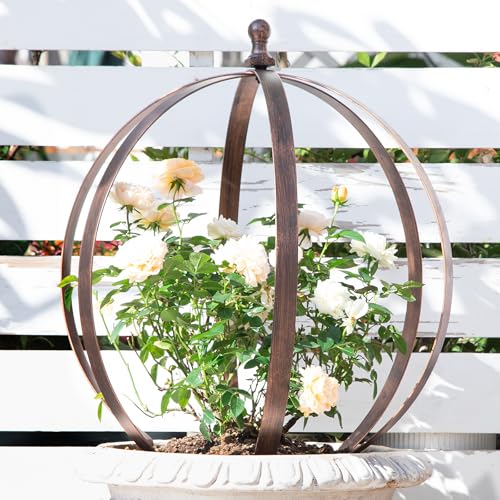 Garden Obelisk Trellis for Climbing Plants – 18"x22" Metal Support