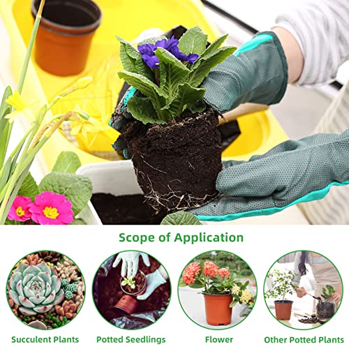 4" Small Plastic Plant Nursery Pots 100Pcs with Labels - view 6
