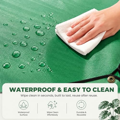 Repotting Mat,Waterproof Plastic Potting Mat,Gardening for Indoor Plant Transplanting,Dirt Control,Soil Change,Gift for Plant Lovers Green - view 2