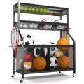 Sports Equipment Organizer, Golf Bag Stand w/Ski & Ball Storage