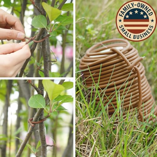 Soft Plant Ties for Support - 65.6' Reusable Waterproof Plant Wire, 3.5mm Garden Twist, Office Organization and Decoration Binding（1pc/Brown） - view 5
