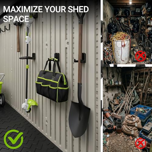 Storage Sheds Hooks J U V-Shape Hangers Tool Set for Suncast/Craftsman Shed Storage Accessories (12) - view 6