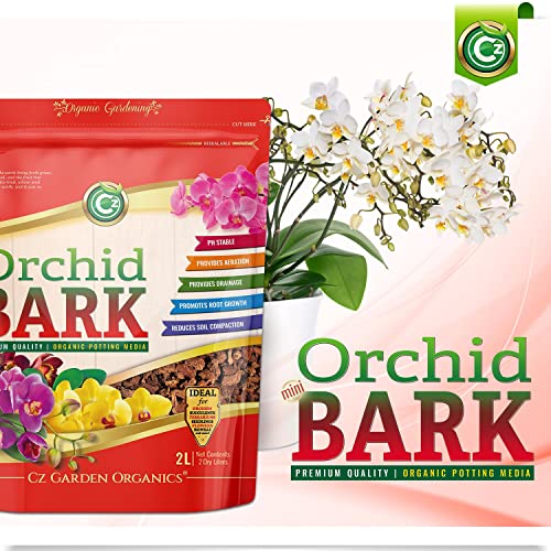 Orchid Potting Bark - Made in USA Premium Garden Soil Amendment Mix for Proper Root Development of Phalaenopsis, Cattleyas, Indoor/Outdoor Plants, Reptile Terrarium Bedding & More! (Mini Fir Bark) - view 3