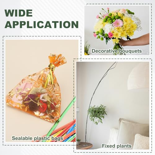 Twist Ties Reusable Kraft Paper Bread Ties Fit (700Pcs Green/White) - view 7
