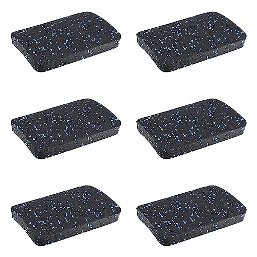 Rubber Treadmill Mat Pads, 6-Pack, 4.7 x 3.2 x 0.55 in - view 3