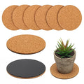 6 Pieces Round Cork Mat for Plants, 4 Inches