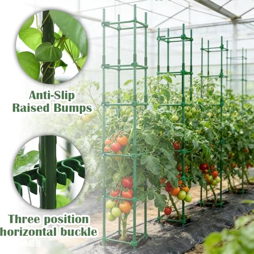 4 Pack Tomato Trellis & Cages, Plant Support Stakes for Outdoor Vertical Garden, Climbing Plants, Vegetables, Tomatoes, Cucumbers - view 4