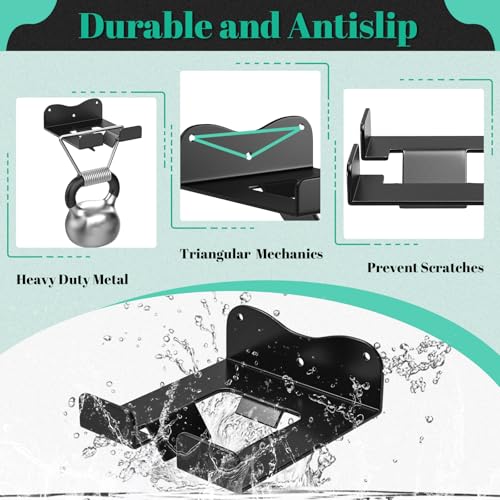 Weed Eater Hanger Garage Organizer Trimmer Rack, Weedeater Rack Wall Mount for Grass Trimmer, Garden Power Tool Holder Organizer for Grass Trimmer Hedge Trimmer (Black-1Pcs) - view 4