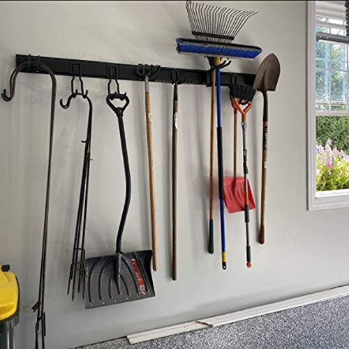 Tool Storage Rack, Garden Tool Organizer Wall Mount with 9 Hooks - view 5