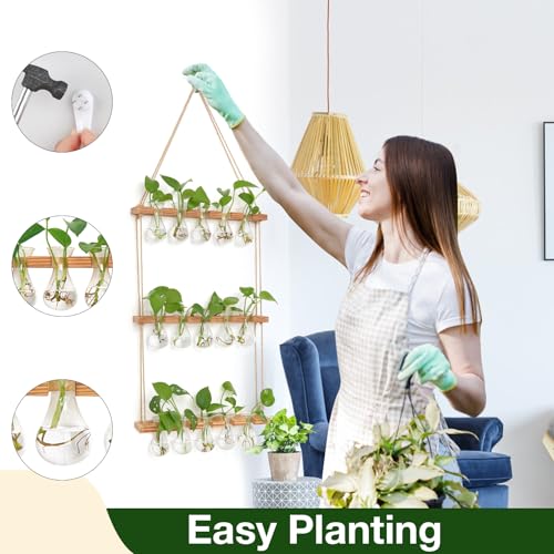 Wall Hanging Propagation Station 5 Bulb Vase 3 Tiers - view 5