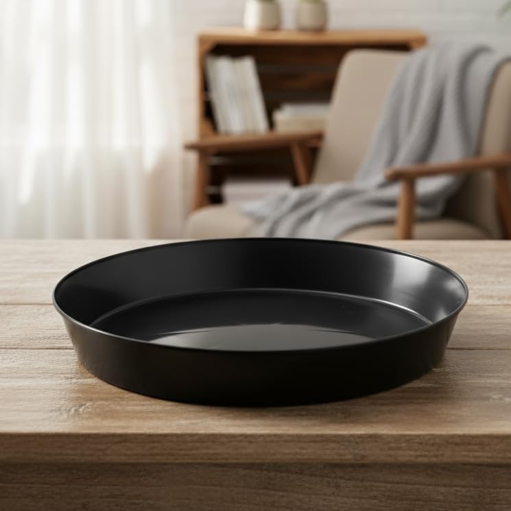 Saucers, 16 Inch, Black, Case of 5 Plant Saucer - view 3