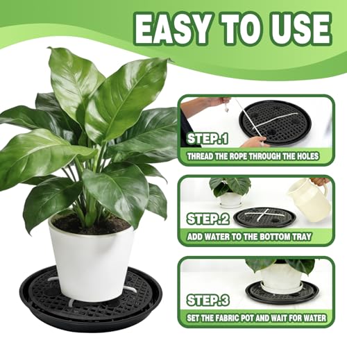 Plant Saucer 14 Inch 4 Pack Open Grid Drip Tray for Indoor Outdoor Pots - view 5
