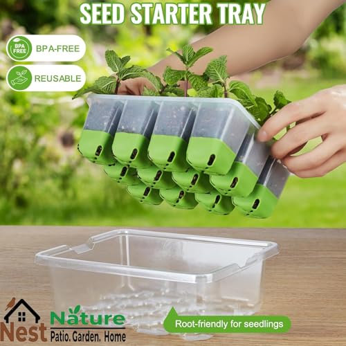 NestNature Silicone Seed Starter Tray, 5-Pack 60 Cells, Root-Safe - view 7