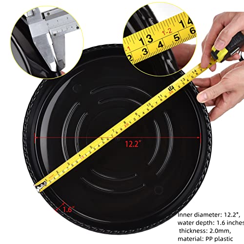 14" Black Plant Saucers for 5-Gallon Plant Bags, 5-Pack. - view 2
