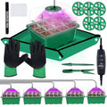 5-Pack Seed Starter Tray with Grow Light (Value Pack), 60 Cells, Friendly Seed Starter Kit for Beginners, Adjustable Brightness & Timing, Easy-to-Use Gardening Set for Seeds Germination