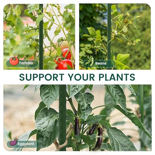 36 Inch 3 Ft Plant Support Garden Stakes for Outdoor Plants, 25 PCS - view 2
