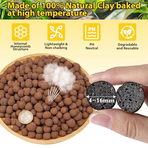 10 LB Organic Expanded Clay Balls Terrarium Substrate for Reptiles - view 2