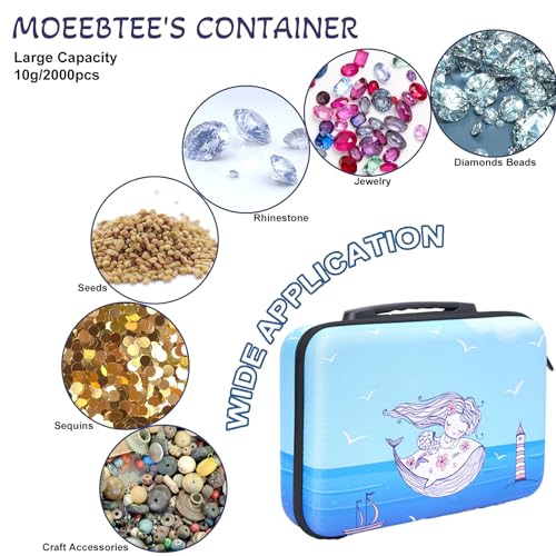 Diamond Painting Storage Containers, 60 Slots Diamond Art Accessories and Tools, Diamond Painting Organizer Storage Case - Mermaid - view 3