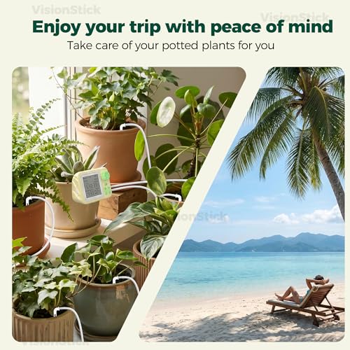 Automatic Indoor Drip Irrigation System with Programmable Timer Auto Vacation Plant Waterer for Up to 15 Potted Houseplants Rechargeable Self Watering Device - view 5