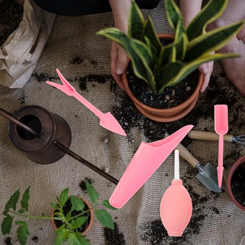 Pink PVC Succulent Planting Tools Set, Anti-Rust Gardening Kit - view 6
