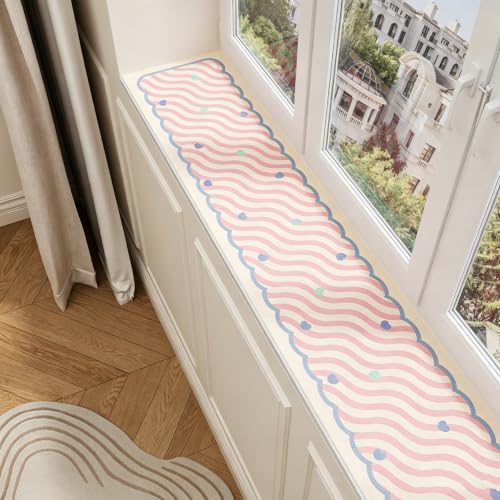 Waterproof Window Sill Mat, Non-Slip Cuttable Window Cushion Pad Cover, Windowsill Protector for Potted Plant Balcony Apartment Kitchen Offices(200x10 cm/79x4 in)