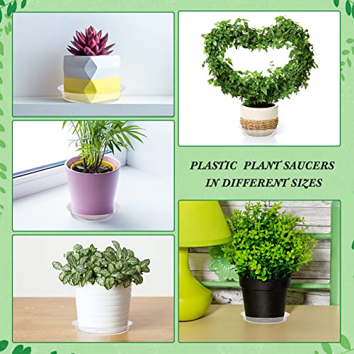 50 Pack 4/6/8/10/12 Inch Plant Saucer Clear Plastic Plant Trays - view 3