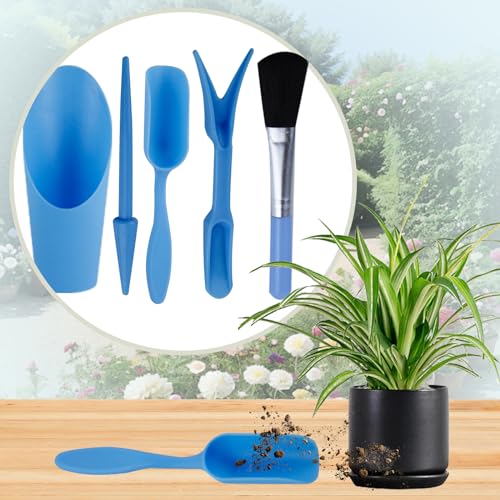 5 Pcs Mini Garden Tool Set Hand Tools Succulent Tools Transplanting Tools Set Succulent Care Plastic Kit Bonsai Potting Soil Indoor for Succulent Miniature Plant Gardening for Flower Planting - view 7