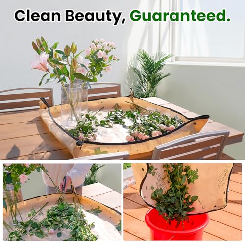 2PCS 4x4FT Large Repotting Mat for Indoor Plants, Heavy Duty Thickened Gardening Mat, Waterproof Plant Transplanting Potting Tray Foldable - view 6