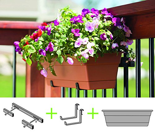 Planter Box Mounting Hardware for Vertical Spindled Deck Railing 16" - view 5