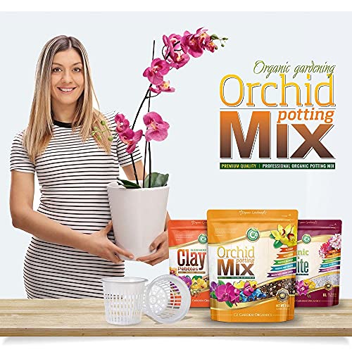 Orchid Potting Mix - Made in USA - Premium Grade Recipe for Proper Root Development - Phalaenopsis, Cattleyas, Dendrobiums, Oncidiums and More! Fir Bark, Charcoal, Coconut Husk, Clay Pebbles - view 5