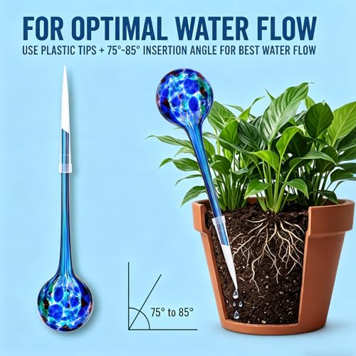 2 Pack Plant Watering Globes, Automatic Glass Watering Bulbs - view 3