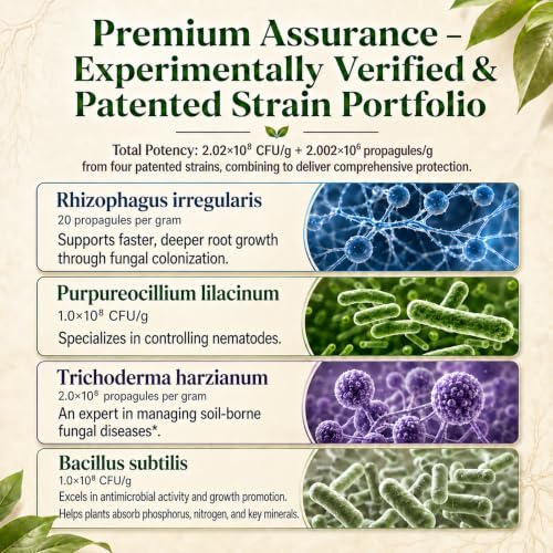 Mycorrhizal Fungi Inoculant with Trichoderma & Bacillus Subtilis, Concentrated Soil Activator for Stronger Roots, Bigger Growth & Higher Yields, Organic Mycorrhizae for Indoor & Outdoor Plants, 8oz - view 3