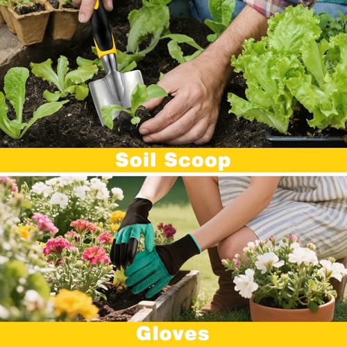 Garden Tools, Gardening Tools, Gardening Hand Tools 7-piece, Yellow - view 5