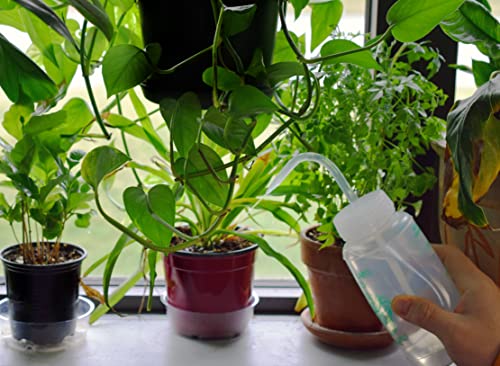 2PK Houseplant Helper Plant Water Bottle, 16oz -Weekly Irrigation Scale Printed on Side - Plant Watering Devices, Succulent Watering Bottle, Indoor House Plant Waterer, Seed Tray Watering Can - view 5