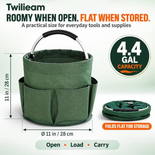 Multifunctional Foldable Gardening Storage Bags, 4.4 Gallon With 6 Pockets - view 7