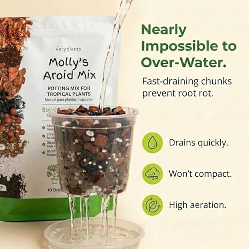 Molly's Aroid Potting Mix, Chunky Soil-Free for Indoor Plants 10 Dry Quarts - view 2
