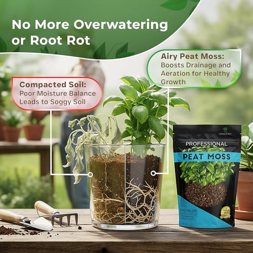 Professional Organic Peat Moss Potting Soil 2.2 Qt for Garden Plants - view 4