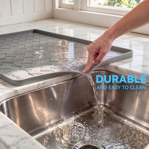 Under Sink Mats for Kitchen Waterproof 34" x 22", Cabinet Liner - view 5