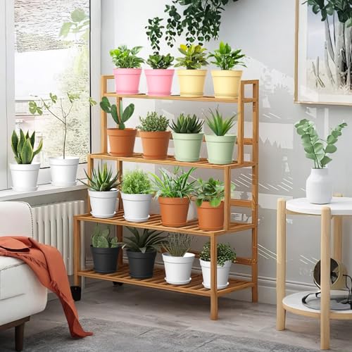 10 Pack 6 Inch Plant Pots with Drainage and Saucers, Black Plastic Flower Pots for Indoor and Outdoor Plants, Stackable Nursery Planters for Houseplants and Herbs, Black - view 7