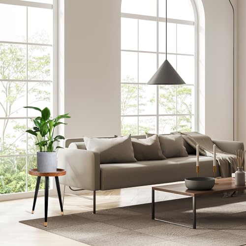 Indoor Plant Stand with Raised Design, End Table with Metal Tall - view 2