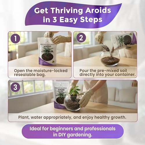 Professional Aroid Soil Mix Large 2.2 Quarts Ready to Use, Premium Potting Soil for Aroid Plants Monstera Philodendron Indoor Plants, Peat Moss Coco Coir Perlite Dolomite Made in USA - view 5