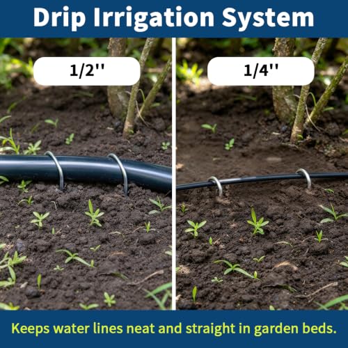 200 Pack 4 Inch Garden Stakes Galvanized Drip Irrigation Stakes - view 6