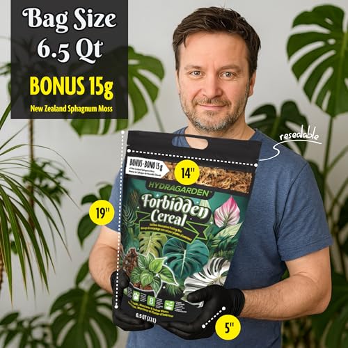 Forbidden Cereal Aroid Potting Mix 6.5QT – Chunky High-Draining Soil for Monsteras, Hoyas, Orchids & Tropical Indoor Houseplants – 8 Organic Ingredients, Peat-Free, Soilless Growing & Repotting Mix - view 4