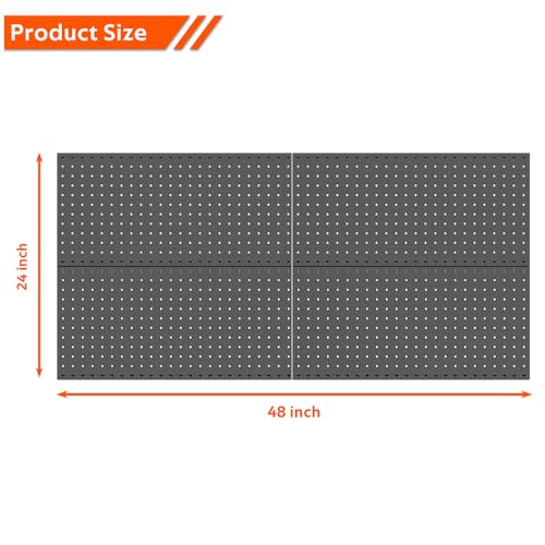 Metal Pegboard Wall Panels, Peg Boards for Garage Tool Storage - view 3