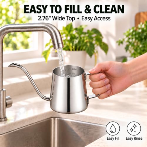 12 oz Stainless Steel Mini Watering Can for Indoor Plants - view 5