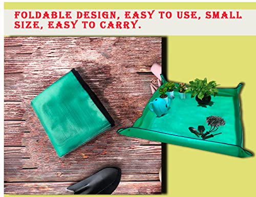 39.4" x 39.4" Large Plant Repotting Mat for Indoor Plants, Portable and Foldable Gardening mat, Waterproof Transplanting Potting Mat in Garde - view 5