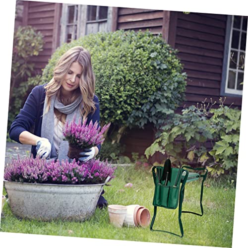 Green Oxford Garden Tool Pouch, Sturdy Seat Side Bag - view 3