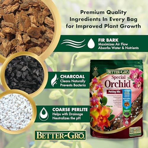 Special Orchid Mix - Premium Grade Orchid Bark Potting Mix, Repotting, Enhanced Drainage, Air Flow & Root Ventilation, Ideal for Phalaenopsis, Cattleyas, Dendrobiums 4 Quarts (Pack of 2) - view 5