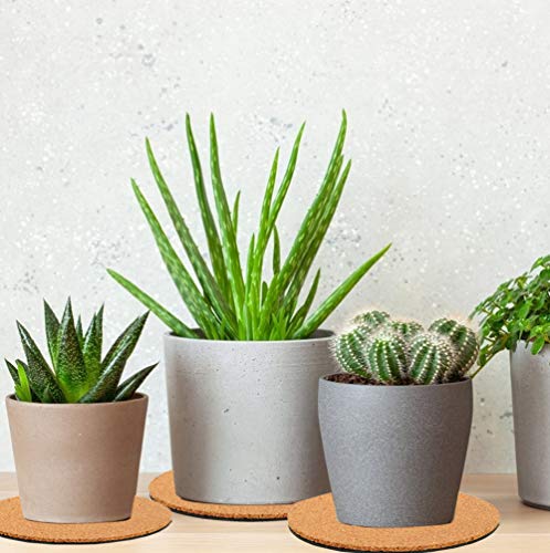 10 Pack 3 Sizes Cork Plant Coasters, 4/6/8 Inch Cork Plant Mats for Plants - view 5